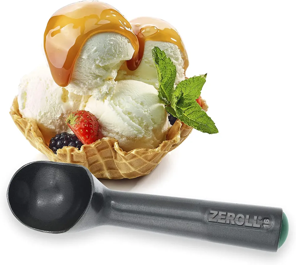 Zeroll Original Ice Cream Scoop Unique Liquid Filled Heat Conductive Handle  Simple One Piece Aluminum Design Easy Release Made in USA, 2.5-Ounce