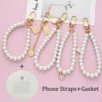 Phone Lanyard Detachable Cord Pearl Lanyard Strap For Mobile Phone Accessories With Sticker Universal Cell Phone Bracelet Strap Phone Charms