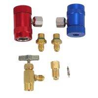 R1234YF Self-Sealing Can Tap with R134A Tank Adapter and R1234 Quick Couplers, for A/C RefrigerAnts Mainfold Gauge Set