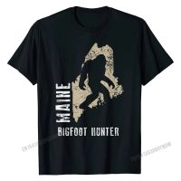 Maine Bigfoot Hunter Shirt Funny Sasquatch Gift Cotton Man T Shirt Cosie Tees Designer