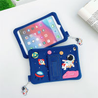 Cute Silicone Carton Starry Sky Astronaut Tablet Case For IPad Mini Air 2 3 4 10.9 7th 8th 10.2 9.7 2017 2018 Cover With Holder