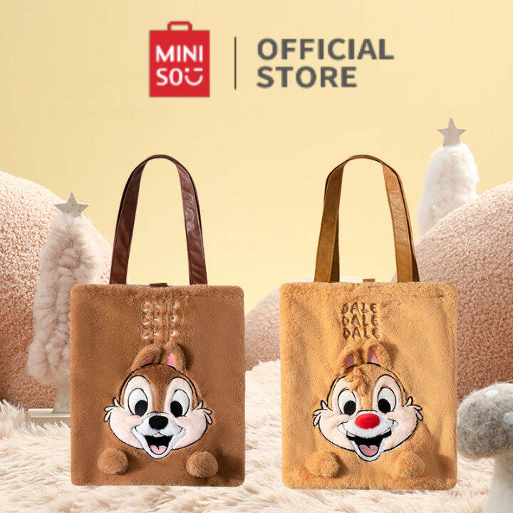 MINISO Disney ChiChi DALE Cute Shopping Bags 35CM Recyclable Grocery Bag EcoFriendly Tote Bags