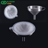 Good Quanlity 304 Stainless Steel Funnel 120 200 300 400 450 Mesh Nylon Filter Milk Traditional Chinese Medicine Oil White Wine Mesh Covers