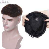 【jw】✟ 16x19cm 35g Men Toupee Human Hair System Toppers Hairpiece 4Inch Wig Clip In Extensions