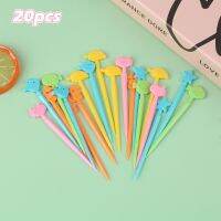 20Pcs/Set Cute Animal Food Toothpicks Mini Cartoon Toothpicks Bento Fruit Forks Lunch Box Toothpick Bento Lunch Decoration