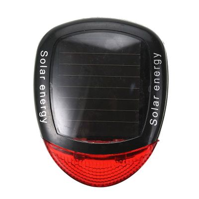 ；。‘【； 1Pc Solar Bicycle LED Taillight Cycling Red Rear Lamp 3 Modes Bike Safety Warning Light Universal Night Riding Equipment