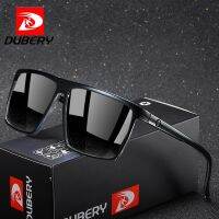 DUBERY 2021 Newest Vintage Men Polarised Silver Mirror Glasses Polarized Big Frame Square Sunglasses Retro Eyewear UV400