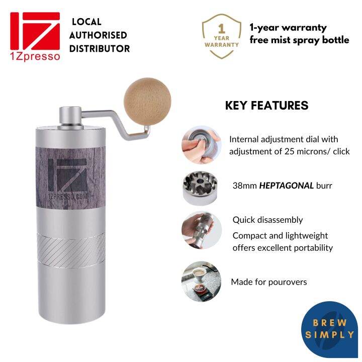 1Zpresso Q2 (Heptagonal Burr) Coffee Hand Grinder for Pour Over Filter