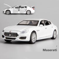 รถคูเป้รถโลหะผสมของเล่นสำหรับเด็ก1:32 Maserati Quattroporte โมเดลรถของเล่นโลหะแบบจำลองการหล่อด้วยเสียงและแสง