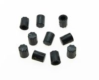 KAISH 10pcs Black Guitar Scalloped Edge Davies 1900H Style AMP Knob Effect Pedal Knobs