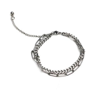 New Style Titanium Steel Non-fading celet for Men and Women Simple and Versatile Double-layer Chain Stainless Steel