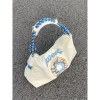 Hot Canvas Tote Bag Donut Print Handbag Shoulder Bag For Women Girls Fashion Underarm Bag Casual Phone Pouch Zipper Bag.กระเป๋า