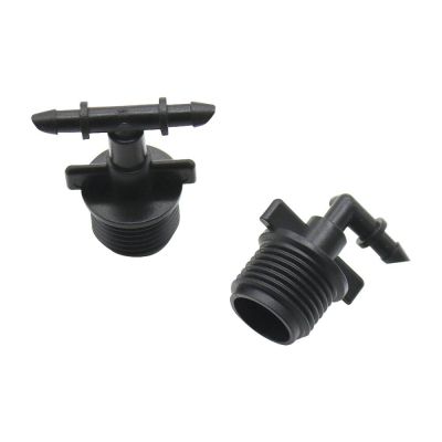 ；【‘； 25 Pcs 4/7Mm Hose Inter Tee Elbow Connector 1/2 Inch Male Thread Adapters Garden Irrigation Pipe Connection Couplings