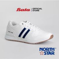 Bata NORTH STAR MENS SPORT CASUAL รองเท้าผ้าใบชาย แบบเชือก สีขาว รหัส 8211033