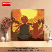 Tranh tô màu theo số Tranh Sơn dầu Số hóa Hoàng tử nhỏ 20x20cm BALODY có