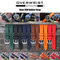 สายนาฬิกา รุ่น OVERWRIST Diver FKM Rubber 18,19,20,21,22,23,24mm