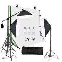 jfjg✆  2.6x3M Background Photography With Three 70CM Octagon SoftboxTripod Muslins Backdrop Studio