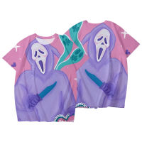 Scream VI Ghostface 3D เสื้อยืดผู้ชาย Aesthetic เสื้อยืดแฟชั่นสามมิติ T เสื้อสไตล์เกาหลี Sense Of Design Streetwear