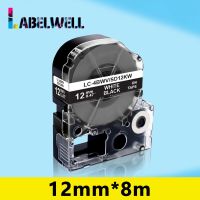 【Quality】 【On Sale】 Labelwell 1ชิ้นรองรับสำหรับ Epson SD12KW SD12KW LK-4BWV เทปฉลาก12มม. สีขาวบนสีดำสำหรับ Epson Kingjim LW-400เครื่องพิมพ์ฉลาก