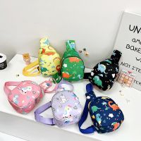 New Style Childrens Bags Childlike Cute Dinosaur Print Baby Coin Purse Boys Girls Fashion Casual Chest Bag Unique All-Match Shoulder 【AUG】