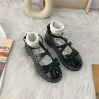 *Lolita autumn Japanese jk small leather shoes female student洛丽塔秋季日系jk小皮鞋女学生韩版百搭平底软妹玛丽珍单鞋