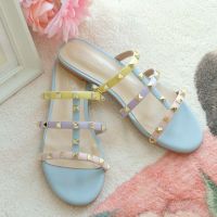 Sugarlessbakery SH01 shoe studded รองเท้าแตะหนังแกะ