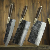 Longquan Kitchen Knife Set Sharp Kiritsuke Chopper Slicing Nakiri Knife Copper Dragon Decor Handmade Forged Fixed Blade Knives ?พร้อมส่ง?ชุดมีดครัว มีดแมเชเท มีดหั่น ทองแดงมังกรตกแต่งมือปลอมแปลงใบมีดคงที่