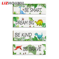 LIZHOUMIL แขวนผนังไม้สำหรับประดับสถานรับเลี้ยงเด็ก,4ชิ้นลายป่าน่ารักสำหรับตกแต่งไม้รูปสัตว์