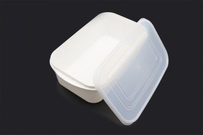 Lehome กล่องพลาสติก สีขาว ผลิตและนำเข้าจากญี่ปุ่น กล่องข้าว บรรจุ 1.6L ขนาด 14x24x8 cm วัสดุคุณภาพดี กล่องPP+ฝาPE HO-02-00649