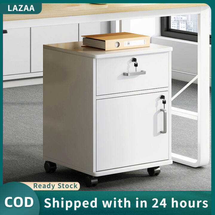 File With Lock Office Wooden Small Mobile