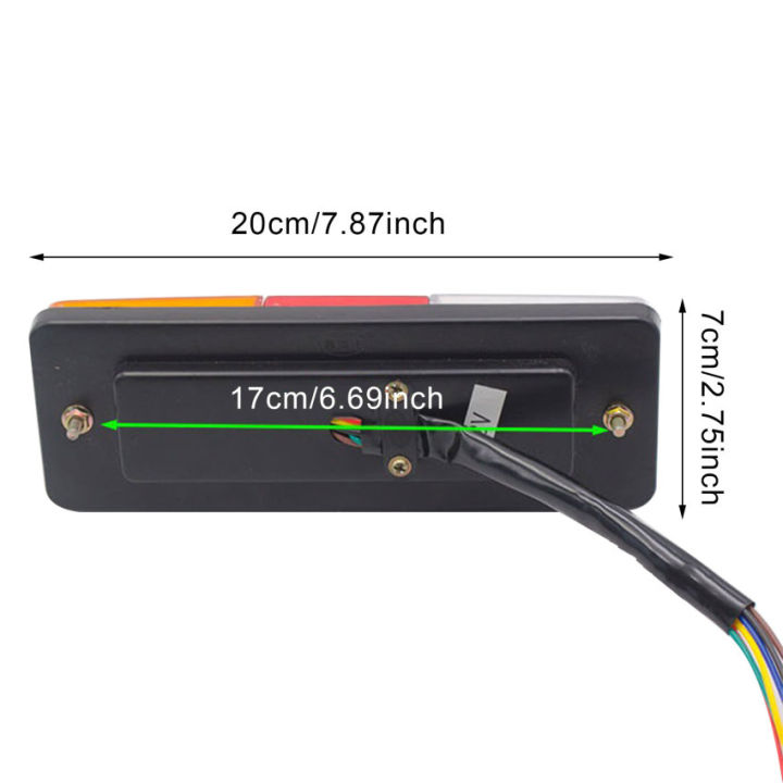 ใหม่12v-led-ไฟท้ายรถรถตู้รถบัสรถบรรทุก-rv-ไฟท้ายไฟท้ายรถพ่วงไฟระบุสัญญาณหยุดเบรกถอยหลัง1ชิ้น