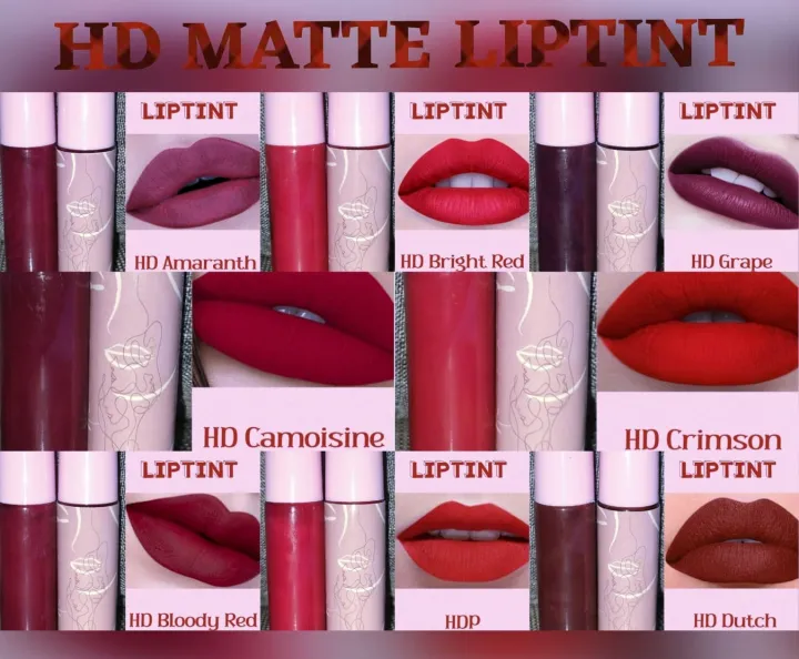 HD MATTE LIPTINT / LIP TINT / LIP STAIN / PIGMENTED / LONG LASTING ...