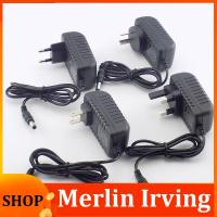 Merlin Irving Shop AC DC 12v 2A 2000ma Power Supply Adaptor EU UK AU US PLUG 5.5*2.5mm Wall Charger for Led Strip Light Lamp CCTV camera