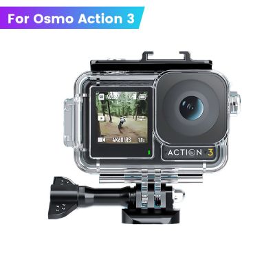 ซองกันน้ำ40เมตรสำหรับ OSMO Action 3เปลือกที่อยู่อาศัยดำน้ำใต้น้ำพร้อมเมาท์สำหรับ DJI Action 3อุปกรณ์เสริมกล้อง