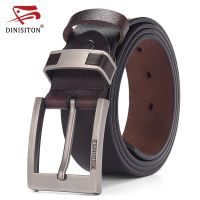 ❉  DINISITON Leather Belts men Luxury Mens Alloy Buckle Male ceinture homme