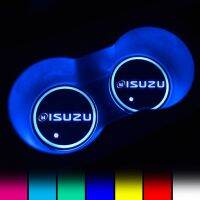 ไฟ LED ที่วางแก้วสำหรับ Isuzu 7สีอะไหล่แผ่นชาร์จ USB แผ่นกันน้ำ Isuzu MU-X D-Max Hilander Spacecab Spark VCross