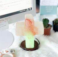 โคมไฟเกลือหิมาลายัน Himalayan Salt Lamp  USB ทรงไม้กางเขน โคมไฟหินเกลือ ใช้ในรถหรือหน้าคอม