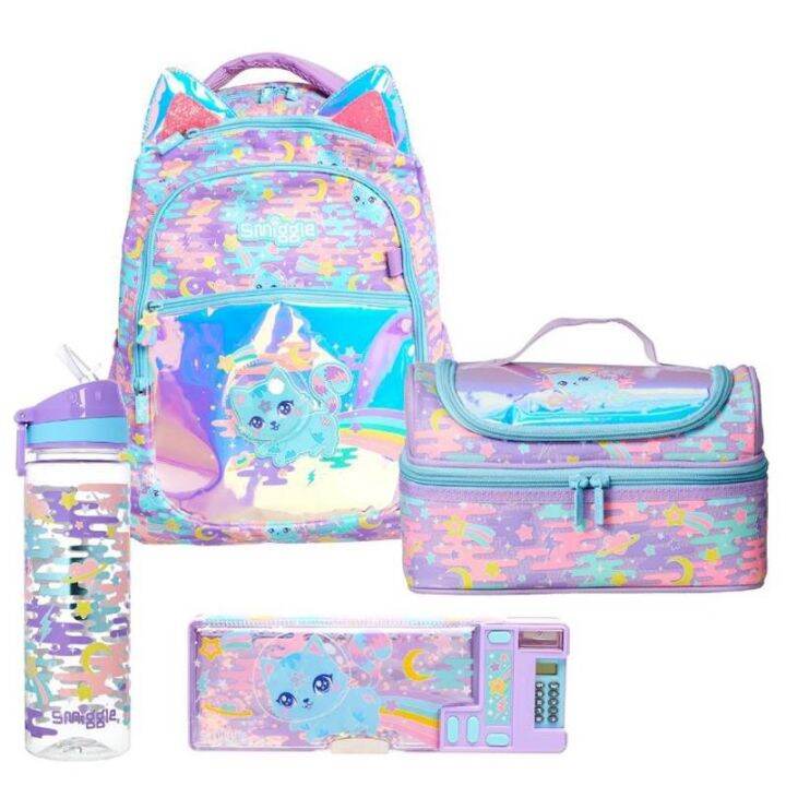 Smiggle Cat Space astronaut cat set backpack Pencil case Lunchbag ...