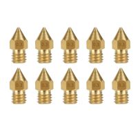 ▥ 10pcs 3D Printer Brass Nozzle Heads MK8 Extruder Print Heads Replacement for CR 10 3mm 0 6mm