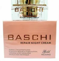 ครีม Baschiบาชิรุ่นโกลล์ 18 กรัมสำหรับกลางคืน เนื้อครีม สีเหลือง