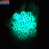 【LZ】 6 pçs/lote 14mm 6 Lados Noctilucent Dice Cubes Set Night Light Luminous Engraçado Night Bar KTV Entretenimento Jogo Dices para Gaming