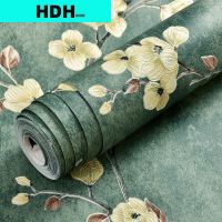 ▫✷ 3D American Retro Non-woven Self-adhesive Wallpaper Rustic Vine Flower Wall Papers Thickening Peel and Stick Wall Stickers