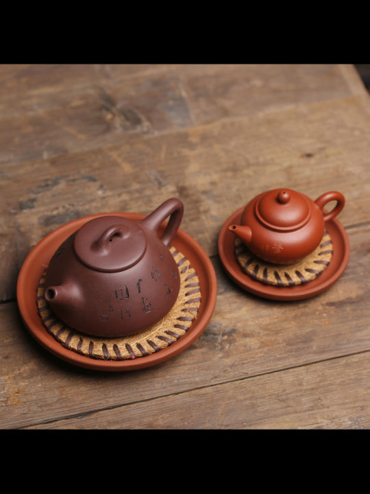 กาน้ำชาฐาน-zhu-ni-กาน้ำชา-trivets-จานรองสำหรับกาน้ำชาเหรียญกังฟูพิธีชงชาจีนถาดชาแต้จิ๋วรอบฐาน