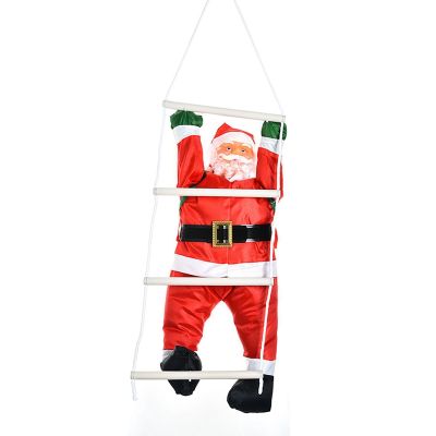 Climbing Rope Ladder Santa Claus Christmas Pendant Hanging Doll Tree Ornament Outdoor Home Decor