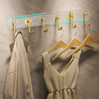 Luxury Acrylic Wall Hook Strong Self Adhesive Sticky Row Hook Bathroom Clothes Towel Hanging Wall Hanger Storage Accessories