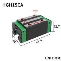 Hiwin เราเตอร์ CNC สำหรับนำทางด้วย HGR20 HGR15ใช้รถไฟบล็อกการแข่งขัน HGH20CA รางเลื่อนตรงเรียบ/HGH15CA HGW20CC/HGW15CC 1ชิ้น