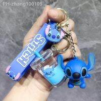 Disney Stitch Keychain Cute Cartoon Anime Lilo Stitch Couple Pendant Student Doll School Bag Pendant Gift Charm Accessories