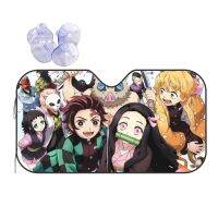 Kimetsu No Yaiba Demon Slayer Windshield Sunshade Kamado Nezuko Tanjirou Anime Car Front Window Visor Sun Visor Car-styling Sunshades