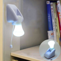 LED Bulb Cabinet Closet Lamp Pull Cord Night Lights Self Adhesive Wall Light Hallway Bedroom Lighting Battery Operated