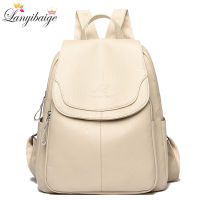 2021Fashion Women Backpack Luxury Designer Ladies Anti-theft Backpack Soft PU Leather School Bags Large Capacity Travel Bags Mochila